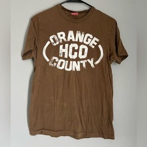 Vintage Hollister 100% cotton Orange County HCO brown short sleeve t-shirt